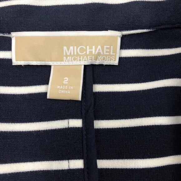 Michael Kors Navy Blue /White Stripped Blazer 2 - Picture 9 of 10